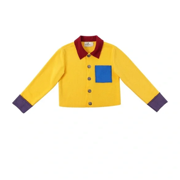 Fashion Brand Company Yellow Jacket with Blue Pocket American Girl Doll - Picture 2 of 6